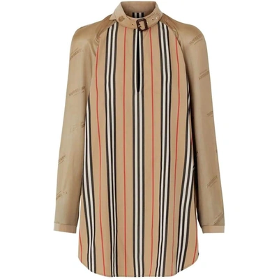 Shop Burberry Women's Beige Cotton Outerwear Jacket