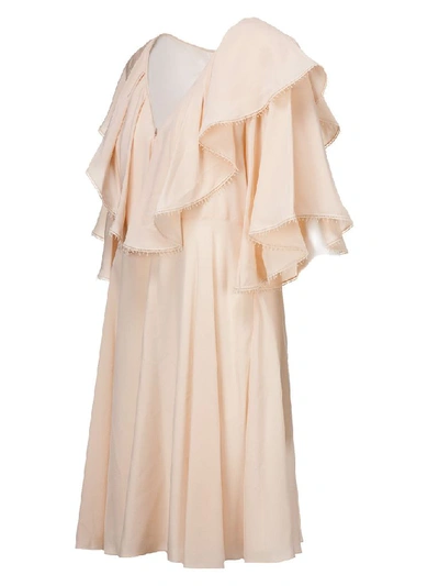 Shop Chloé Women's Pink Silk Dress