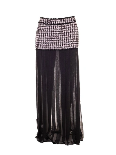 Shop Balmain Women's Black Wool Skirt
