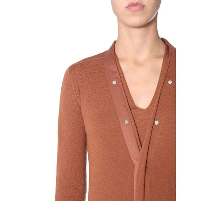 Shop Rick Owens Women's Brown Wool Sweater