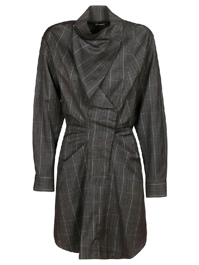 Shop Isabel Marant Étoile Women's Grey Wool Dress