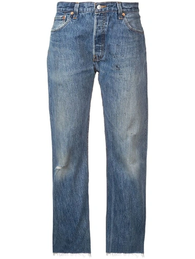 Shop Re/done Women's Blue Cotton Jeans