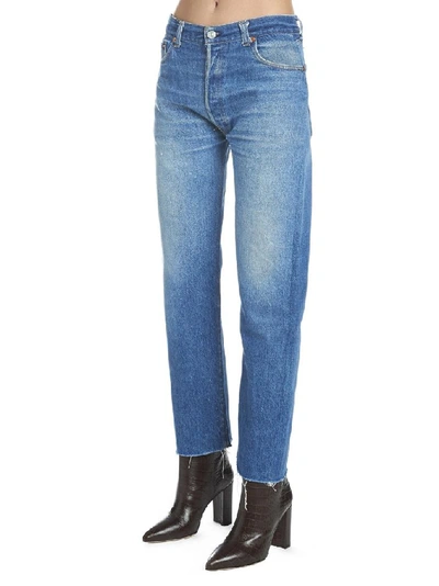 Shop Re/done Women's Blue Cotton Jeans