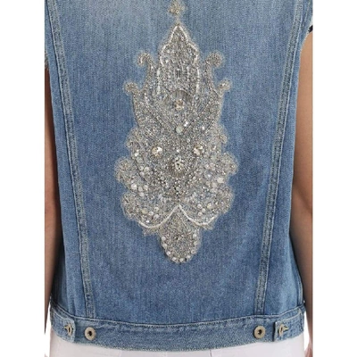 Shop Dondup Women's Light Blue Cotton Vest