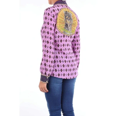 Shop Gucci Women's Purple Silk Shirt