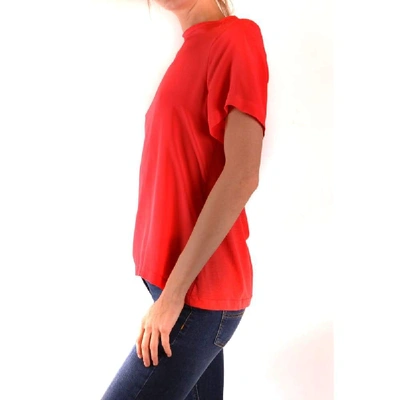 Shop Pinko Women's Red Silk T-shirt