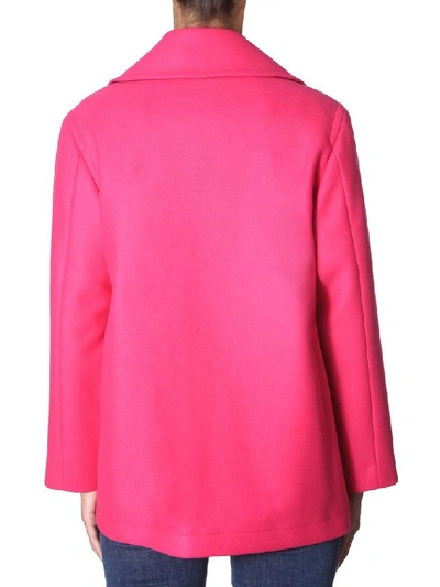 Shop Ps By Paul Smith Women's Fuchsia Wool Trench Coat