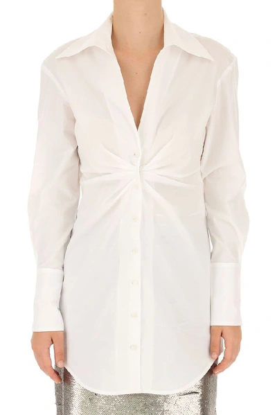 Shop Pinko Women's White Cotton Shirt