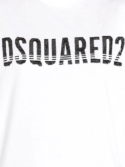 Shop Dsquared2 Women's White Cotton T-shirt