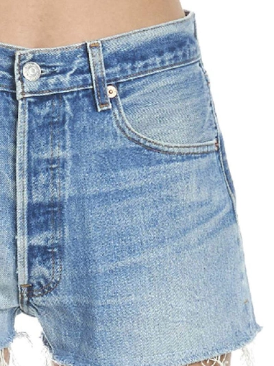 Shop Re/done Women's Blue Cotton Shorts
