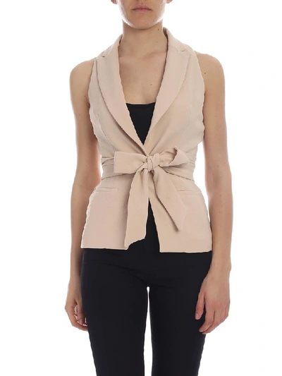 Shop Pinko Women's Beige Polyester Vest