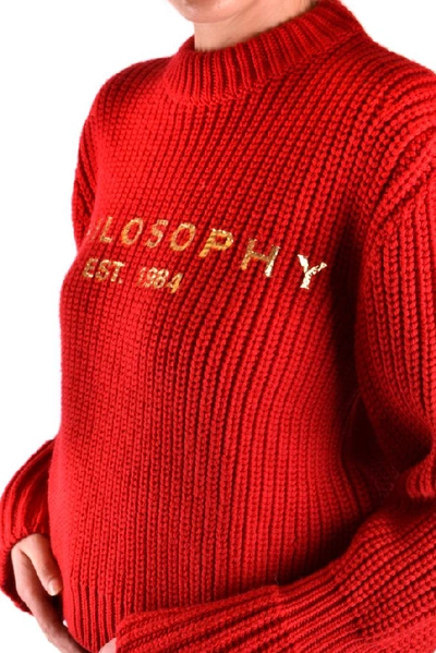 Shop Philosophy Women's Red Wool Sweatshirt