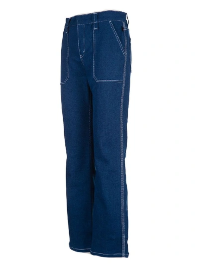 Shop Chloé Women's Blue Cotton Pants