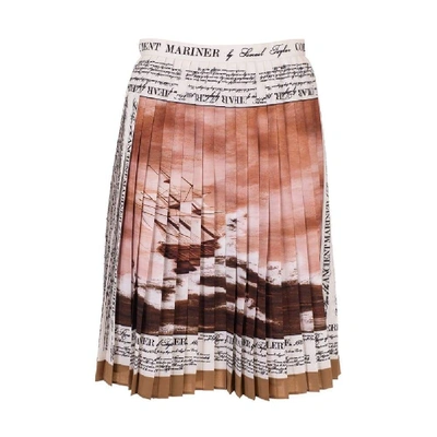 Shop Burberry Women's Brown Polyester Skirt