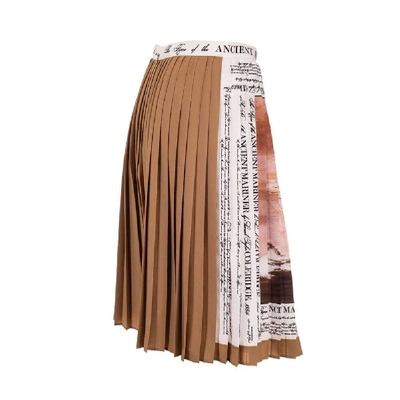 Shop Burberry Women's Brown Polyester Skirt