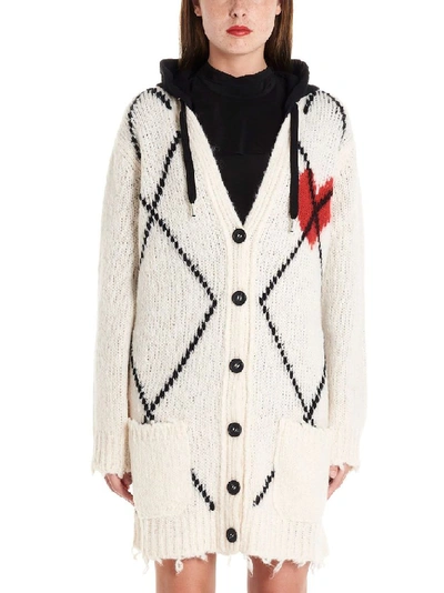 Shop Red Valentino Women's White Wool Cardigan