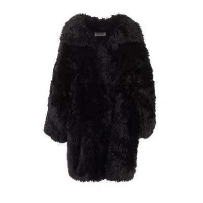 Shop Balenciaga Women's Black Modal Coat