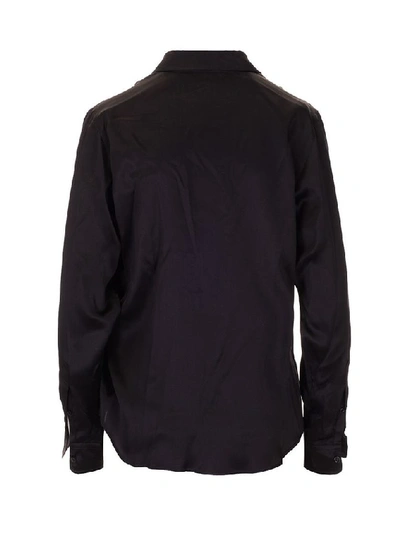 Shop Balenciaga Women's Black Silk Shirt
