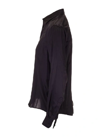 Shop Balenciaga Women's Black Silk Shirt