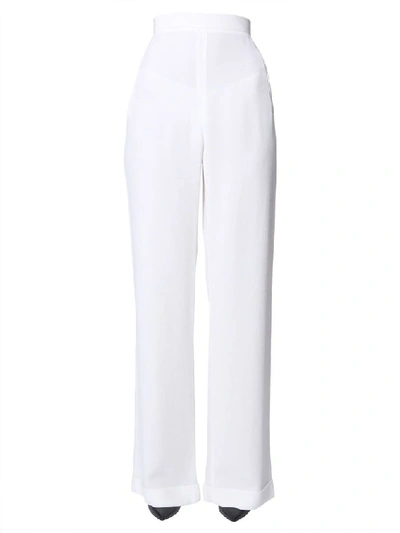 Shop Balmain Women's White Viscose Pants