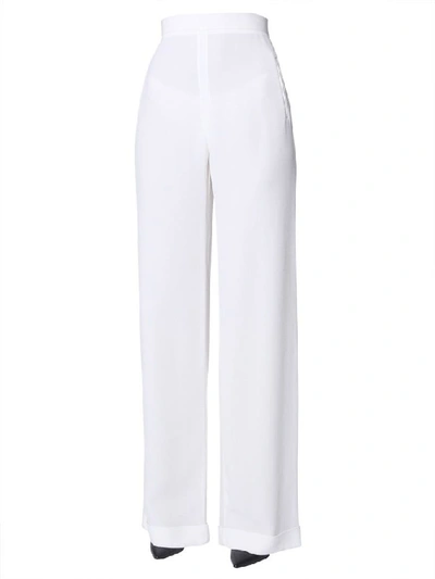 Shop Balmain Women's White Viscose Pants