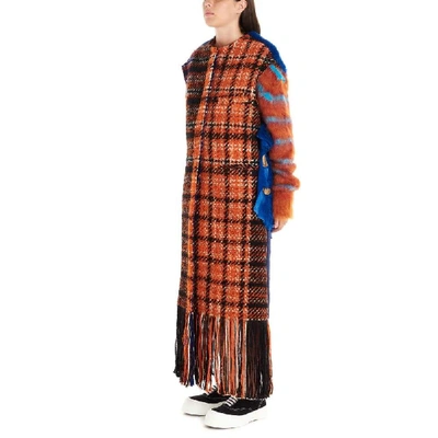 Shop Marni Women's Multicolor Wool Coat