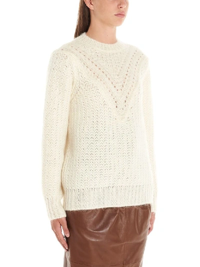 Shop Alberta Ferretti Women's White Wool Sweater