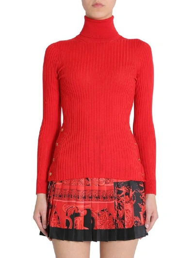 Shop Versace Women's Red Wool Sweater