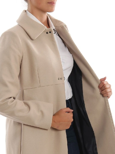 Shop Fay Women's Beige Wool Coat