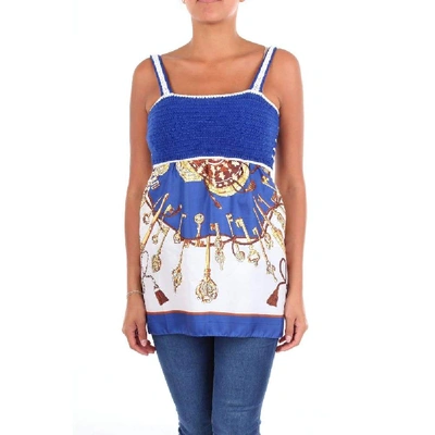 Shop Altea Women's Blue Cotton Top