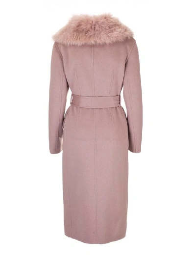 Shop Prada Women's Pink Wool Coat