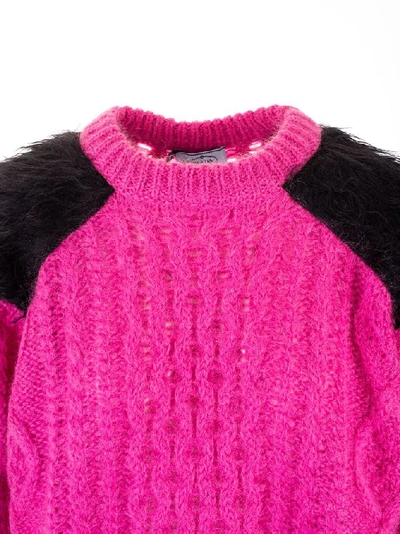 Shop Prada Women's Fuchsia Wool Sweater