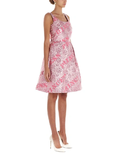 Shop Moschino Women's Pink Silk Dress
