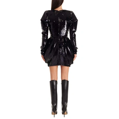 Shop Alexandre Vauthier Women's Black Viscose Dress