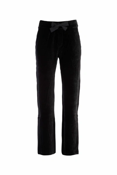 Shop Moncler Women's Black Velvet Pants