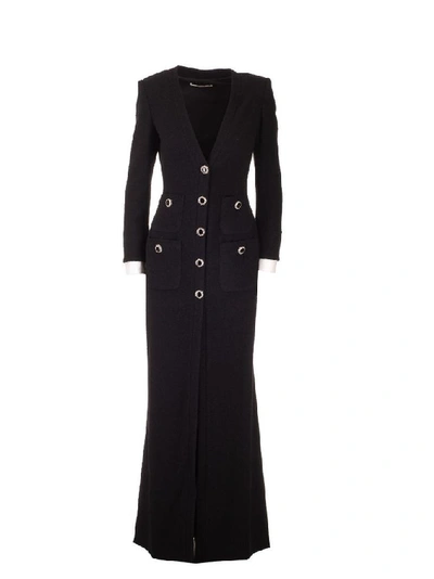 Shop Alessandra Rich Women's Black Wool Dress
