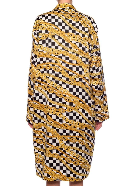 Shop Balenciaga Women's Gold Silk Dress