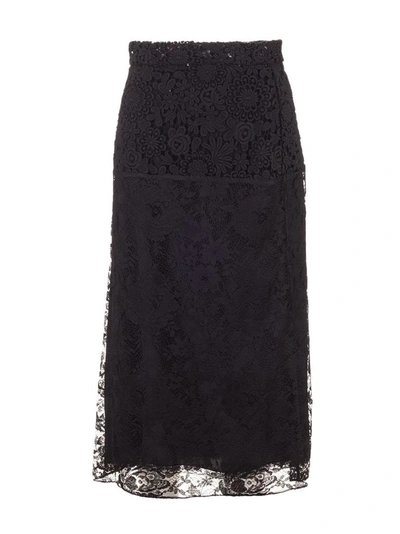 Shop Prada Women's Black Viscose Skirt