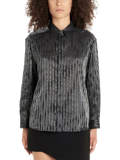 Shop Saint Laurent Women's Grey Cotton Shirt