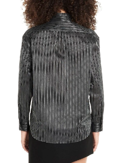 Shop Saint Laurent Women's Grey Cotton Shirt