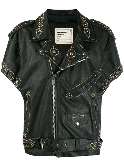 Shop R13 Women's Black Leather Outerwear Jacket