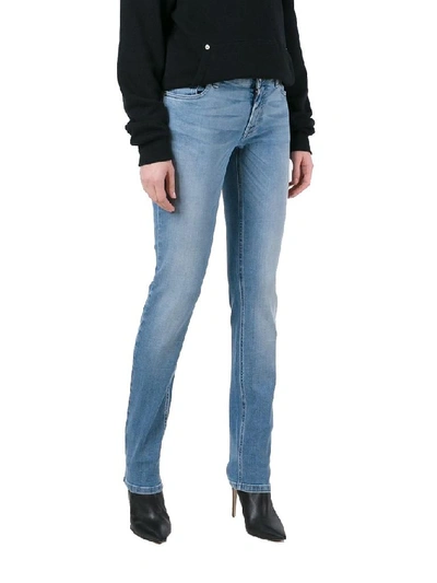 Shop Givenchy Women's Light Blue Cotton Jeans