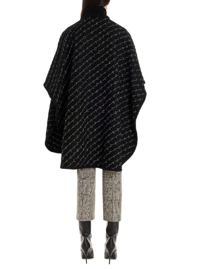 Shop Stella Mccartney Women's Black Wool Poncho