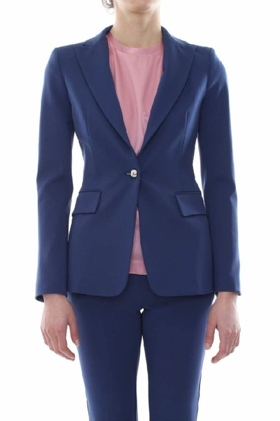 Shop Pinko Women's Blue Viscose Blazer
