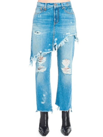 Shop R13 Women's Light Blue Cotton Jeans