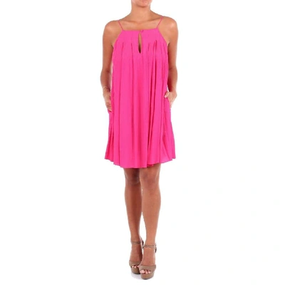 Shop Aglini Women's Fuchsia Acetate Dress