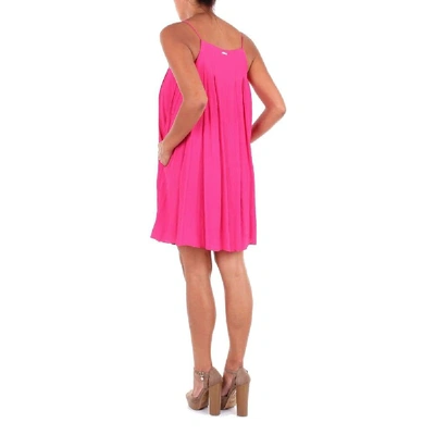 Shop Aglini Women's Fuchsia Acetate Dress