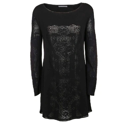 Shop Alberta Ferretti Women's Black Cotton Dress