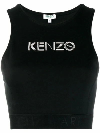 Shop Kenzo Women's Black Cotton Tank Top