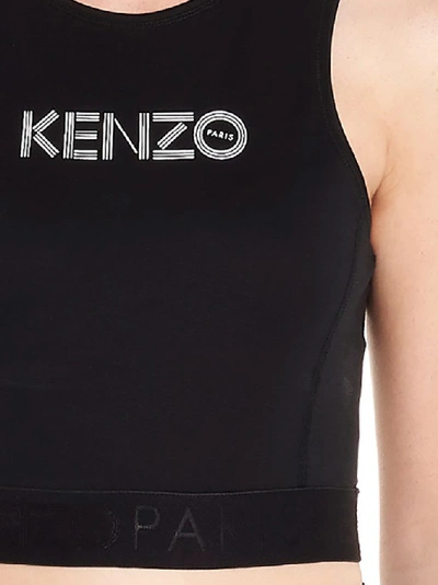 Shop Kenzo Women's Black Cotton Tank Top